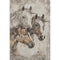 5' X 8' Beige Ivory And Gray Animal Print Washable Area Rug With UV Protection