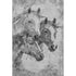 5' X 8' Gray Silver And Ivory Animal Print Washable Area Rug With UV Protection