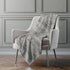 50" X 70" Silver And Gray Abstract Polyester Woven Plush Throw Blanket