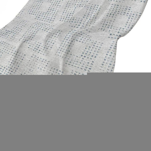 50" X 70" Silver And Blue Geometric Polyester Woven Plush Throw Blanket