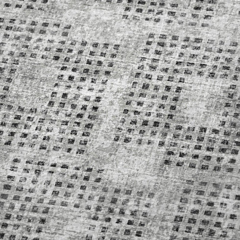 50" X 70" Gray And Silver Geometric Polyester Woven Plush Throw Blanket