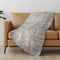 50" X 70" Coffee And Beige Abstract Microfiber Plush Throw Blanket