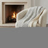 50" X 70" Beige And Gray Abstract Polyester Woven Plush Throw Blanket