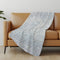 50" X 70" Blue And Beige Abstract Microfiber Plush Throw Blanket