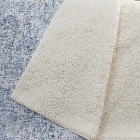 50" X 70" Blue And Beige Abstract Microfiber Plush Throw Blanket