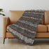 50" X 70" Brown And Beige Abstract Microfiber Plush Throw Blanket