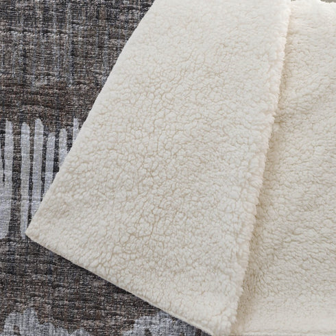 50" X 70" Brown And Beige Abstract Microfiber Plush Throw Blanket