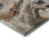 5' X 8' Beige Brown And Charcoal Animal Print Washable Area Rug With UV Protection