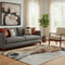5' X 8' Beige Brown And Charcoal Animal Print Washable Area Rug With UV Protection