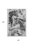 5' X 8' Gray Silver And Charcoal Animal Print Washable Area Rug With UV Protection