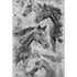 5' X 8' Gray Silver And Charcoal Animal Print Washable Area Rug With UV Protection