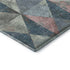 9' X 12' Denim Blue Blush And Ivory Geometric Washable Area Rug With UV Protection