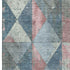 9' X 12' Denim Blue Blush And Ivory Geometric Washable Area Rug With UV Protection