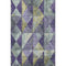 5' X 8' Eggplant Gold And Ivory Geometric Washable Area Rug With UV Protection