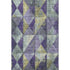 5' X 8' Eggplant Gold And Ivory Geometric Washable Area Rug With UV Protection