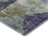 5' X 8' Eggplant Gold And Ivory Geometric Washable Area Rug With UV Protection