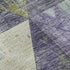 5' X 8' Eggplant Gold And Ivory Geometric Washable Area Rug With UV Protection