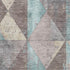 9' X 12' Coffee Teal And Beige Geometric Washable Area Rug With UV Protection