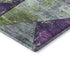 8' X 10' Purple Green And Ivory Geometric Washable Area Rug With UV Protection