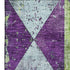 8' X 10' Purple Green And Ivory Geometric Washable Area Rug With UV Protection