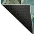 5' X 8' Teal Gold And Ivory Geometric Washable Area Rug With UV Protection