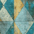 5' X 8' Teal Gold And Ivory Geometric Washable Area Rug With UV Protection