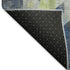 8' Navy Blue Green And Gray Geometric Washable Round Rug With UV Protection