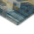 8' X 10' Teal Gold And Silver Geometric Washable Area Rug With UV Protection