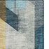 8' X 10' Teal Gold And Silver Geometric Washable Area Rug With UV Protection