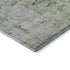 8' Artichoke Green And Ivory Abstract Washable Round Rug With UV Protection