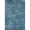 5' X 8' Denim Blue And Ivory Abstract Washable Area Rug With UV Protection