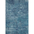 8' X 10' Denim Blue And Ivory Abstract Washable Area Rug With UV Protection