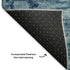 8' X 10' Denim Blue And Ivory Abstract Washable Area Rug With UV Protection