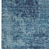 8' X 10' Denim Blue And Ivory Abstract Washable Area Rug With UV Protection