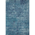 8' X 10' Denim Blue And Ivory Abstract Washable Area Rug With UV Protection