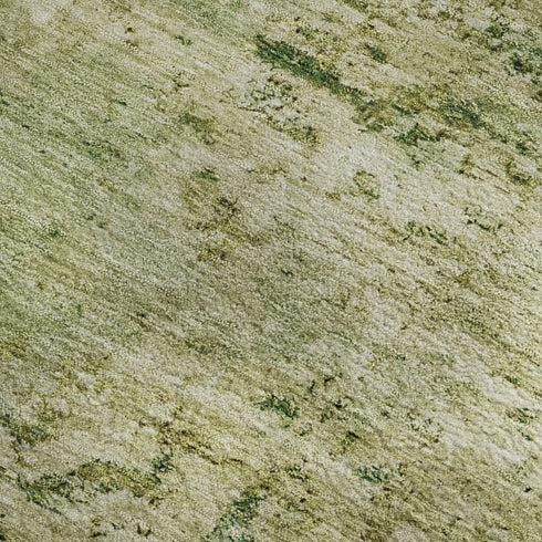 8' X 10' Fern Green And Gold Abstract Washable Area Rug With UV Protection