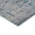 8' Sky Blue Ivory And Gray Abstract Washable Round Rug With UV Protection