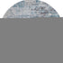 8' Sky Blue Ivory And Gray Abstract Washable Round Rug With UV Protection
