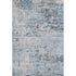 9' X 12' Sky Blue Ivory And Gray Abstract Washable Area Rug With UV Protection