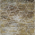 5' X 8' Brown Gold And Ivory Geometric Washable Area Rug With UV Protection