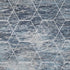 5' X 8' Blue Ivory And Gray Geometric Washable Area Rug With UV Protection