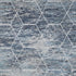 8' X 10' Blue Ivory And Gray Geometric Washable Area Rug With UV Protection