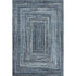 5' X 8' Blue And Gray Geometric Washable Area Rug With UV Protection