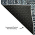 8' Blue And Gray Geometric Washable Round Rug With UV Protection