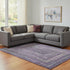 8' X 10' Purple And Gray Geometric Washable Area Rug With UV Protection