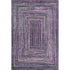 8' X 10' Purple And Gray Geometric Washable Area Rug With UV Protection