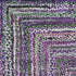 8' X 10' Purple And Gray Geometric Washable Area Rug With UV Protection