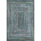 8' X 10' Teal And Brown Geometric Washable Area Rug With UV Protection