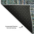 8' X 10' Teal And Brown Geometric Washable Area Rug With UV Protection