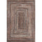 5' X 8' Terra Cotta And Beige Geometric Washable Area Rug With UV Protection